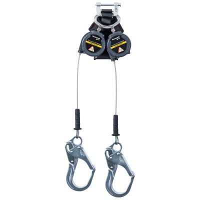 Honeywell TurboLite™ EXTREME Twin Personal Fall Limiter, 9 ft, Alum Rebar Hooks, 420 lb, MFLEC2-12/9FT