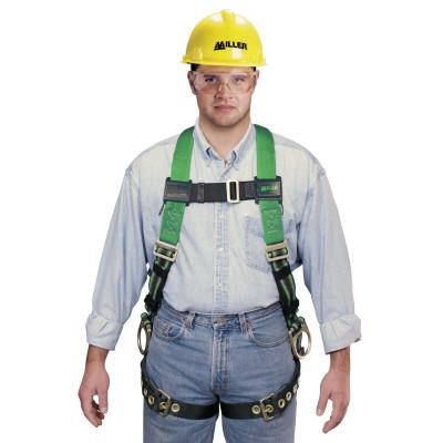 Honeywell DuraFlex Python Harnesses, Back & Side D-Ring, Universal, Green, P950-58/UGN