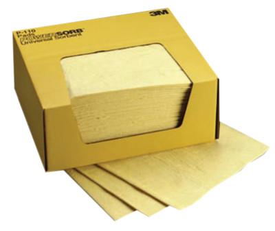 3M™ Chemical Sorbent Pads, Absorbs 4.25 gal, 13 7/8 in x 6 1/8 in, P-110