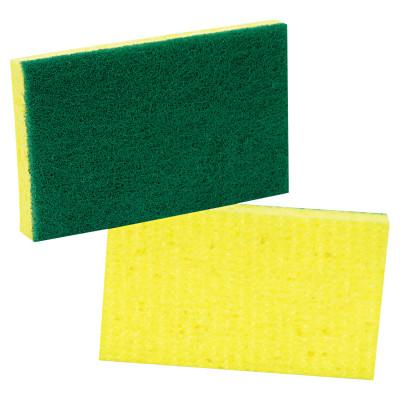 3M™ Medium-Duty Scrubbing Sponge, 3 1/2 x 6 1/4, Yellow/Green, 74