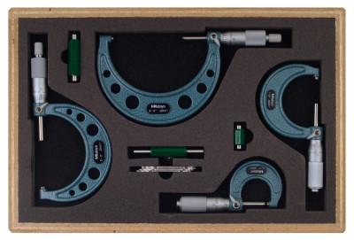 Mitutoyo Series 103 Mechanical Micrometers, 8 in-9 in, .001 in, Ratchet Stop, 103-185