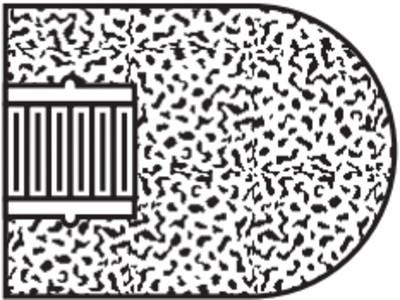 Saint-Gobain Gemini Plug Round Tips, 1 1/2 in Dia, 3 in Thick, 24 Grit Alum. Oxide, 61463622192