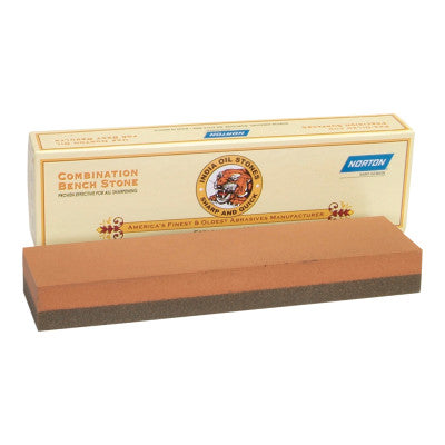 Saint-Gobain Combination Grit Abrasive Sharpening Benchstones, 8 X 2 X 1, Coarse/Fine, India, 61463685565
