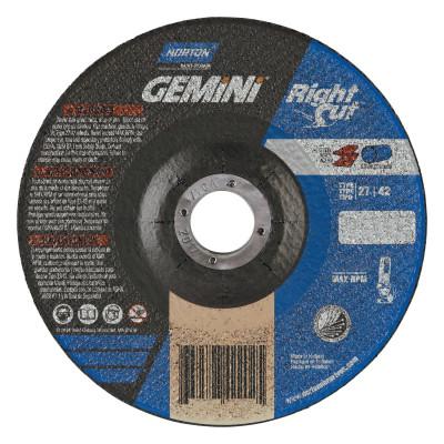 Saint-Gobain Gemini® RightCut Cut-Off Wheel, Type 1, 6 in dia, 0.045 in Thick, 7/8 in Arbor, 36 Grit,  Aluminum Oxide, 66252823604