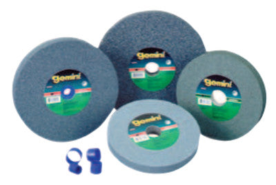 Saint-Gobain T1 straight Gemini Bench & Pedestal Grinding Wheel, 7 in Dia x 1 in Thick, 1 in Arbor, Fine, 66252942301