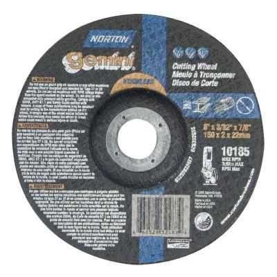 Saint-Gobain Gemini RightCut Depressed Center Cut-Off Wheel, 6" Dia, 3/32" Thick, 7/8 in, 66252841906