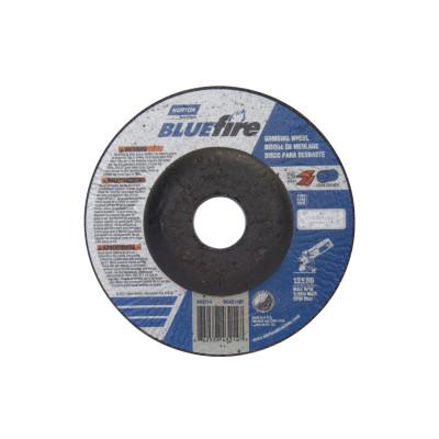 Saint-Gobain BlueFire Depressed Center Wheels, 9" Dia, 7/8" Arbor, 1/4" Thick, 24 Grit, 66252843247