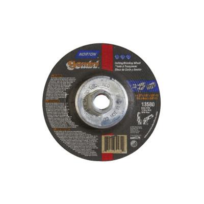 Saint-Gobain Gemini Cut-Off Wheel, Type 27, 1/8 in Thick, 5 in Arbor, 66252843596