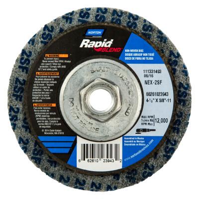 Saint-Gobain Rapid Finish Bear-Tex Unified Wheels, 4 1/2 X 5/8-11, Fine, Silicon Carbide, 66261023943