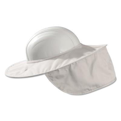 OccuNomix Hard Hat Shades, Polyester with Full Brim, White, 899-008