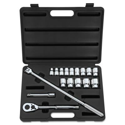 Stanley® Products 17 Piece Socket Set, 1/2 in, 12 Point, 85-425