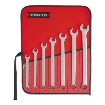 Stanley® Products Torqueplus 12-Point Combination Wrench Sets, 7 Piece, Inch, Flat Handle, Polish, 1200H-T500