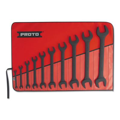 Stanley® Products Protoblack Open End Wrench Sets, 10 Pc, Black Oxide, Inch, 3000HB