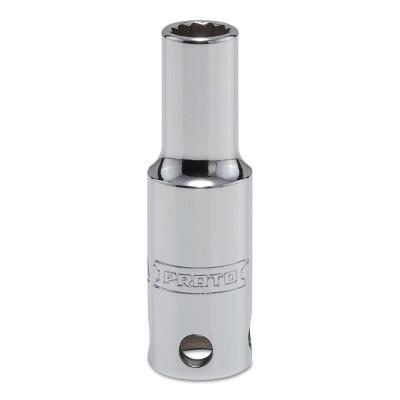 Stanley® Products Tether-Ready Drive Deep Sockets, 3/8 in Drive, 8 mm, 2 1/8 in L, 12 Points, 5008M-TT