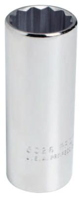 Stanley® Products Torqueplus Deep Sockets 3/8 in, 3/8 in Drive, 1/2 in, 12 Points, 5016