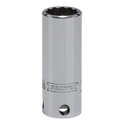 Stanley® Products Tether-Ready Drive Deep Sockets, 3/8 in Drive, 14 mm, 2 1/8 in L, 12 Points, 5014M-TT