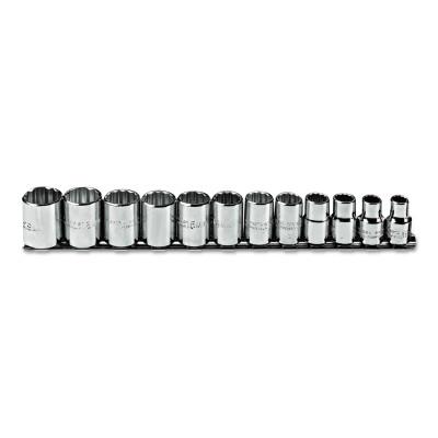 Stanley?? Products Torqueplus 12 Piece Metric Socket Sets, 3/8 in, 12 Point, 52216