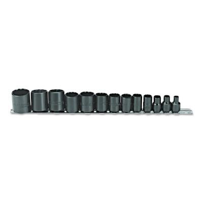 Stanley?? Products Torqueplus 13 Piece Protoblack Socket Sets, 3/8 in, 12 Point, 52304