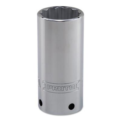 Stanley® Products Tether-Ready Drive Deep Sockets, 1/2 in Drive, 1 1/8 in, 3 1/4 in L, 12 Points, 5336-TT