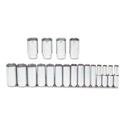 Stanley® Products Torqueplus 19 Piece Deep Socket Sets, 1/2 in, 6 Point, 54101