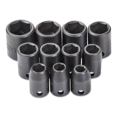Stanley?? Products Torqueplus 11 Piece Metric Impact Socket Sets, 3/8 in, 6 Point, 72202
