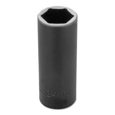 Stanley® Products Torqueplus Metric Deep Impact Sockets 1/2 in, 1/2 in Drive, 24 mm, 6 Points, 7324M
