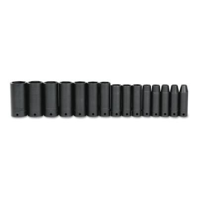 Stanley® Products Torqueplus Impact Sockets, 1/2 in Drive, 3/8 in Opening, 6 Points, 7412H