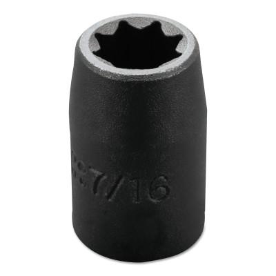 Stanley® Products Torqueplus Impact Sockets, 1/2 in Drive, 7/16 in Opening, 8 Points, 7414S