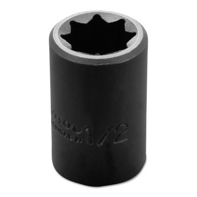 Stanley® Products Torqueplus Impact Sockets, 1/2 in Drive, 1/2 in Opening, 8 Points, 7416S