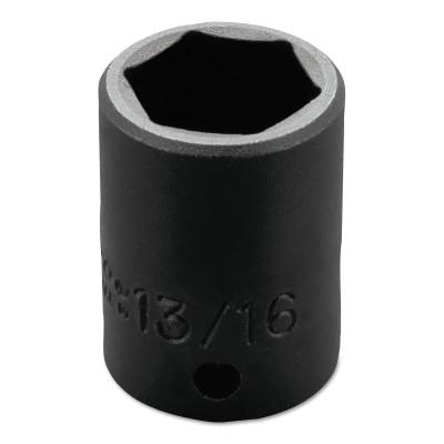Stanley® Products Torqueplus Impact Sockets, 1/2 in Drive, 13/16 in Opening, 6 Points, 7426H