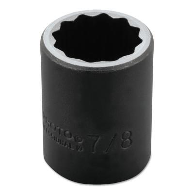 Stanley® Products Torqueplus Impact Sockets, 1/2 in Drive, 7/8 in Opening, 12 Points, 7428