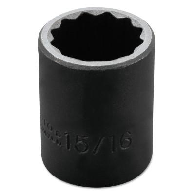 Stanley® Products Torqueplus Impact Sockets, 1/2 in Drive, 15/16 in Opening, 12 Points, 7430