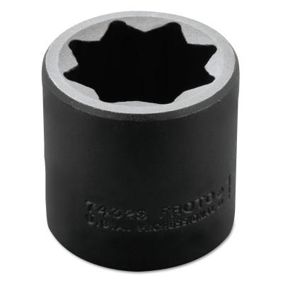 Stanley® Products Torqueplus Impact Sockets, 1/2 in Drive, 1 in Opening, 8 Points, 7432S