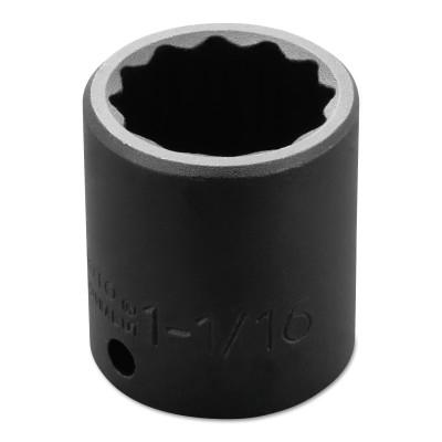 Stanley® Products Torqueplus Impact Sockets, 1/2 in Drive, 1 1/16 in Opening, 12 Points, 7434