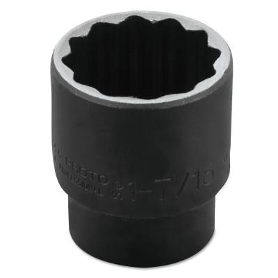 Stanley® Products Torqueplus Impact Sockets, 1/2 in Drive, 1 7/16 in Opening, 12 Points, 7446