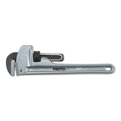 Stanley?? Products Aluminum Pipe Wrenches, 90 Deg Head Angle, Forged Steel Jaw, 10 in, 810A