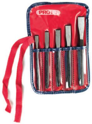 Stanley® Products Cold Chisel Sets, Flat, Inch, 5 Chisels; Pouch, 86CS2-TT