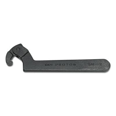 Stanley® Products Adjustable Hook Spanner Wrenches, 3 in Opening, Hook, Steel, 8 1/8 in, C472