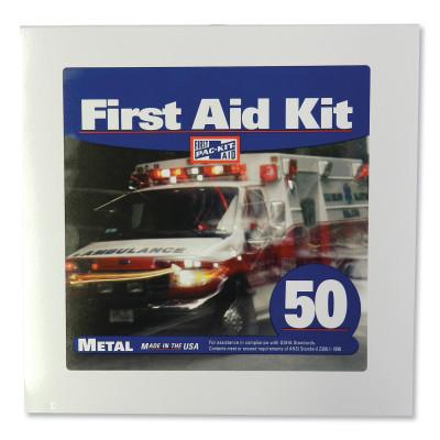 First Aid Only® 50 Person ANSI Plus First Aid Kit, Steel Case, 6120