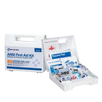 First Aid Only® Bulk First Aid Kits, 25 Person, Plastic, Portable, Wall Mounted, 90588
