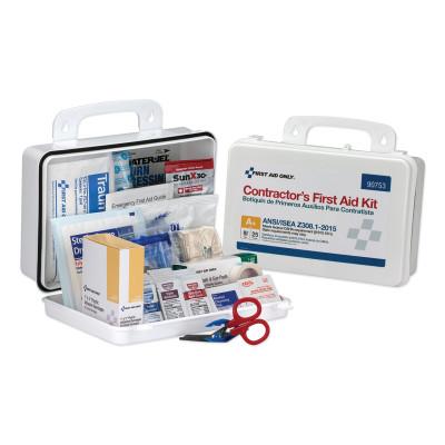 First Aid Only® Contractor ANSI Class A+ First Aid Kit for 25 People, 128 Pieces, 90753