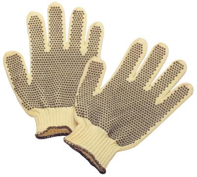 Honeywell Tuff-Knit Extra Gloves, DuPont Kevlar, Mens, Yellow, KVD18AR-100