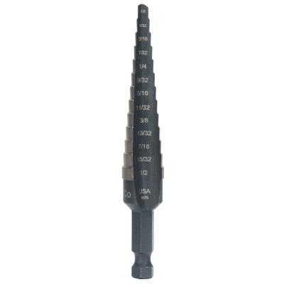 Stanley® Products Cobalt Step Drills, 1/8 in-1/2 in, 13 Steps, 10231CB