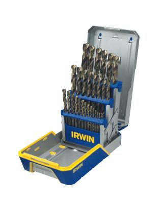 Stanley® Products Turbomax 3/8 in Reduced Shank HSS Drill Bit Sets, 1/16 in - 1/2 in Cut Dia., 3018006B