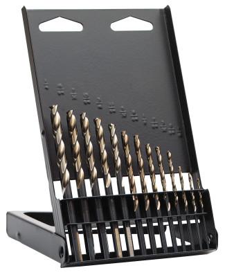 Stanley® Products High Speed Steel Drill Bit Sets with Turbo Point Tip, 1/16" - 1/4" Dia, 13/Set, 73136