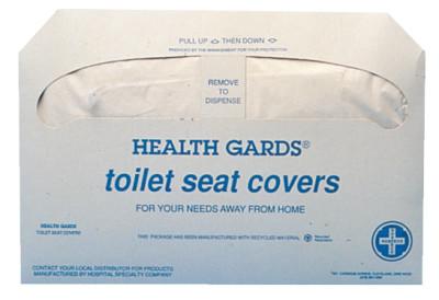 Hospeco™ Health Gards® Toilet Seat Covers, 250 per pack, Half-Fold, White, HG-5000