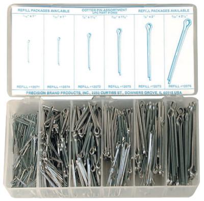 Precision Brand Cotter Pin Assortments, Steel, 12905