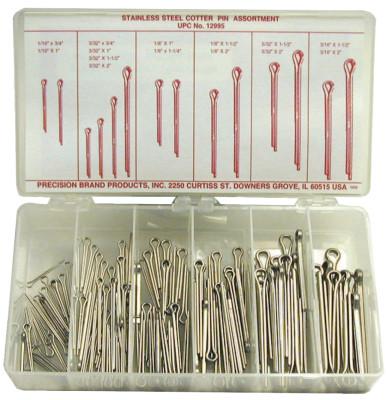 Precision Brand Cotter Pin Assortments, Stainless Steel, 12995