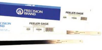 Precision Brand Flat Length Steel Feeler Gauges, 0.008 in, 12 in Length, 19335