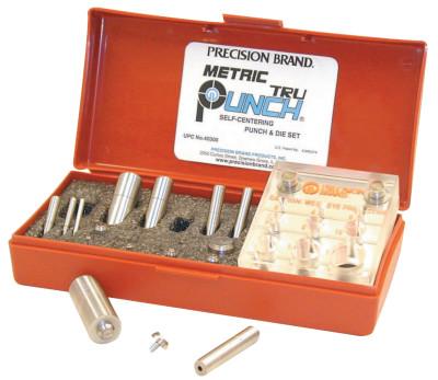 Precision Brand TruPunch Punch & Die Sets, English, Plastic Case; 10 Punches, 9 Die, 40300